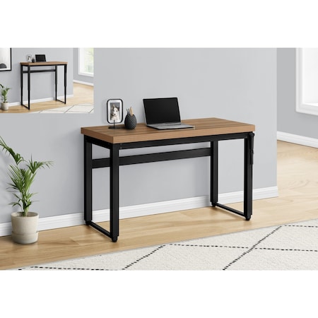 Monarch Specialties Computer Desk, Home Office, Standing, Adjustable, 48"L, Work, Laptop, Metal, Laminate, Brown, Black I 7677